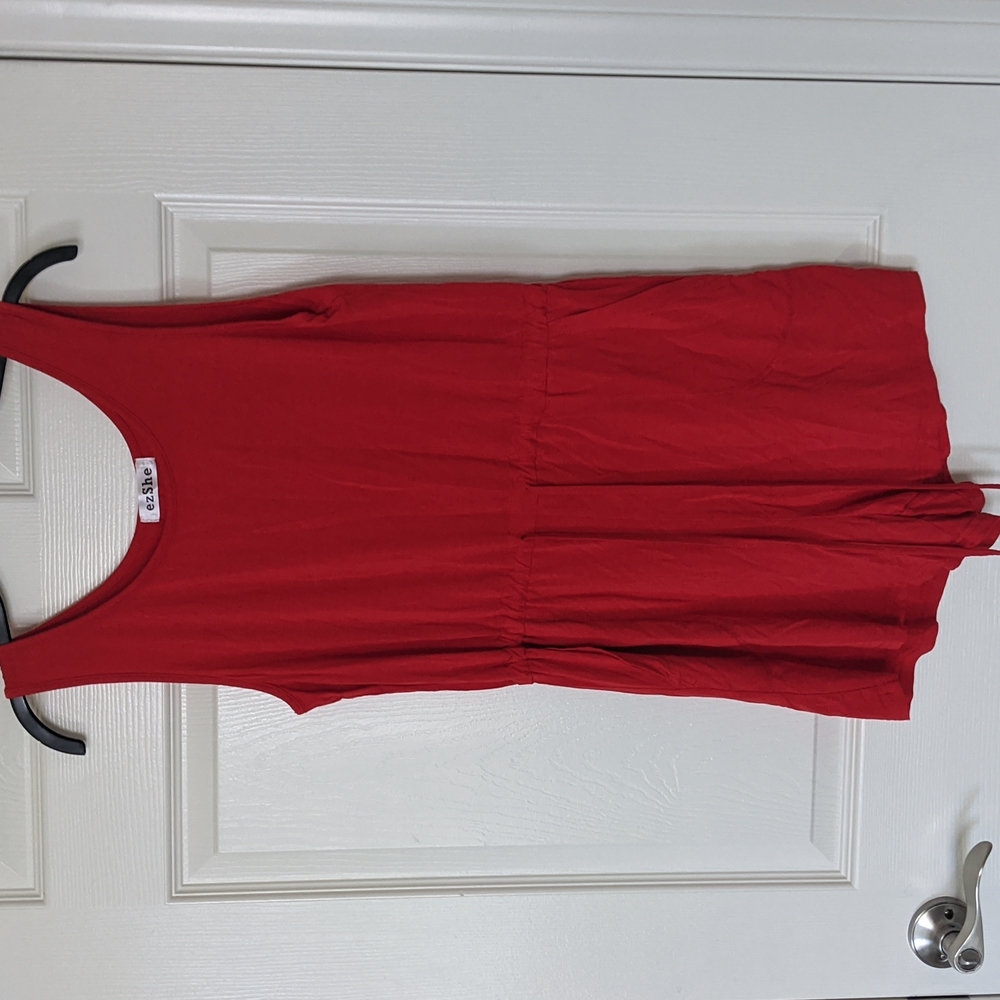Red summer romper